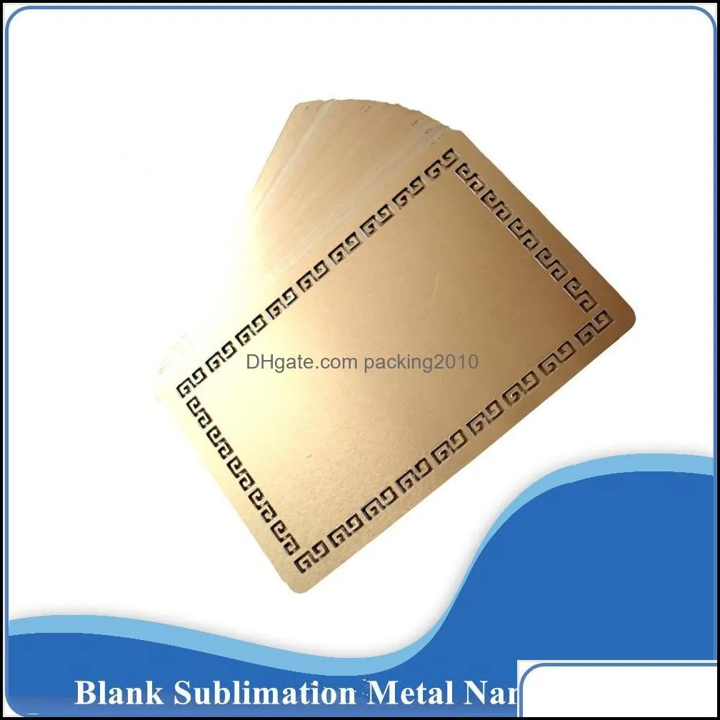 Sublimation Metal Business Cards Aluminum Blanks Name Card 0.22mm for Custom Engrave Color Print (100 Pieces) Office Business Trade