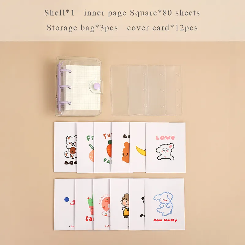 1pc, B5/A5, 60 Feuilles, 120 Pages, Couverture PP, Classeur Avec Pochette  Transparente, Cahier À Feuilles