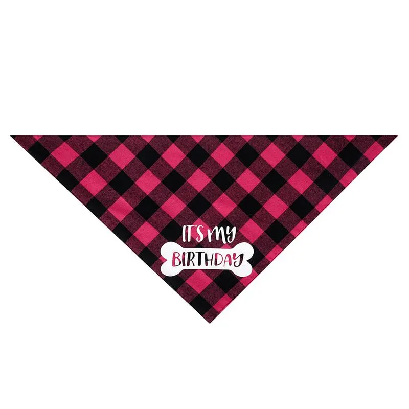 Dog Birthday Bandana Triangular Saliva Towel Pet Party Supplies Boy Doggy Photo Props Pure Cotton Party Favor MJ0454