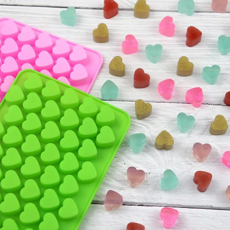 Heart Cake Mold Silicone Ice Cube Tray DIY Chocolate Fondant Mould Maker 3D Pastry Jelly  Baking Cake Decoration Tools Heat Resistant Oven HY0351