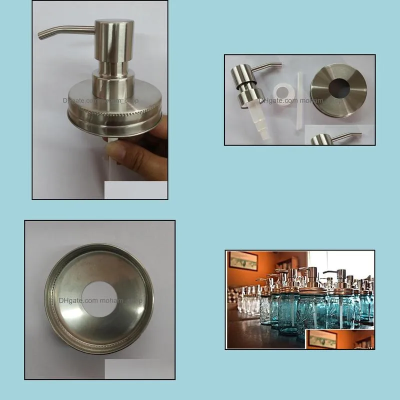 DIY Mason Jar Soap Dispenser Pump Lid And Collar For Mason Liquid lotion Pump HY-04B