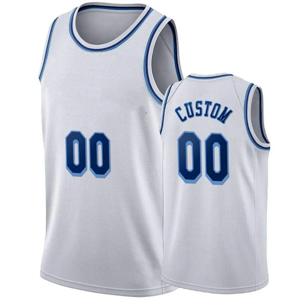Printed Los Angeles Custom DIY Design Basketball Jerseys Customization Team Uniforms Print Personalized any Name Number Men Women Kids Youth Boys White Jersey