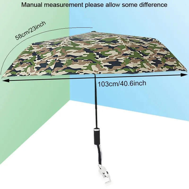 Camouflage Automatic Folding Rain Umbrella Anti UV Travel Backpack Sun Umbrellas Portable Car Strong Windproof Parasol 10 Ribs Black Coating HY0400