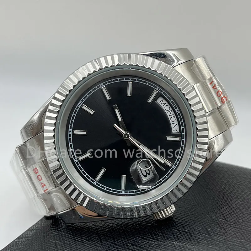 WatchSc- 41mmボックスメンズレディースステンレス鋼防水式豪華な高品質のクラシック時計