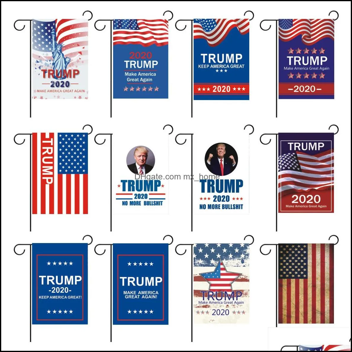 Garden Flags 30 X 45Cm Outdoor Decorate Usa President General Election Banner Flag Pennant Hha382 Drop Delivery 2021 Decorations Patio Lawn