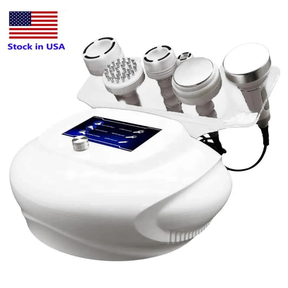 Stock in USA 80K 6 in 1 RF Cavitation Radio Frequency Vacuum Cellulite Reduction Weight Loss Body Slimming Beauty Machine