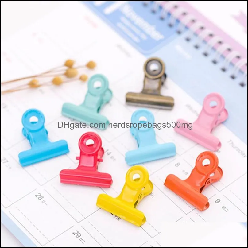 Metal Color Binder Clips Black Paper Clip Office Clip 30 MM Office School Supplies Stationery Binding Supplies Files Documents