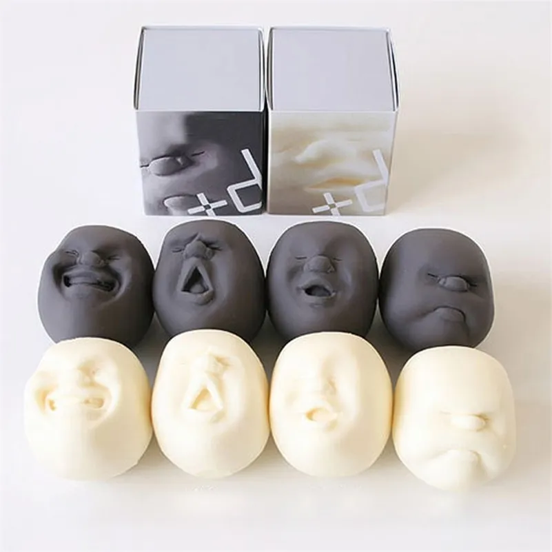 4pcs/lot Vent Human Face Ball Anti-Stress Ball of Japanese Design Cao Maru Caomaru 220325