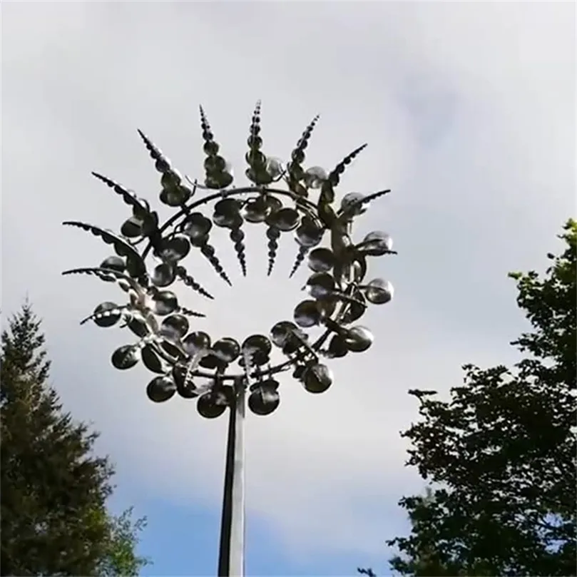 Drop Magical Mulino a vento in metallo Girandole a vento per esterni Acchiappavento Cortile Patio Decorazione da giardino 220531
