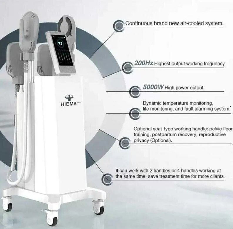 effetto ctly Dimagrimento elettromagnetico Stimolazione muscolare brucia grassi MAX4 forma del corpo con RF 4 maniglie ad alta intensità Costruisci bellezza muscolare