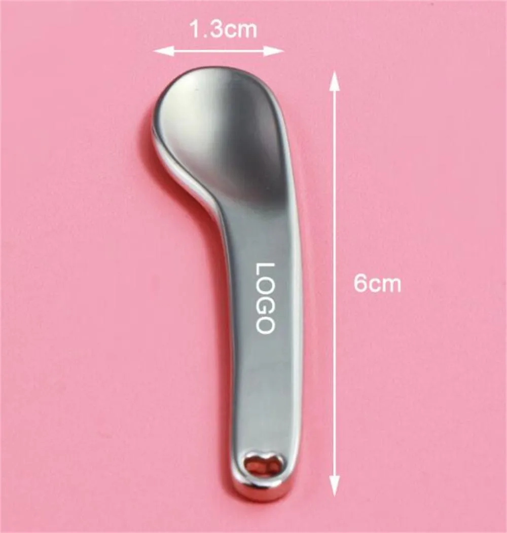 Factory Spoons Curved Cosmetic Spatula Scoops Makeup Mask Spatulas Facial Cream Spoon for Mixing and SamplingRose Gold/Silver/Gold