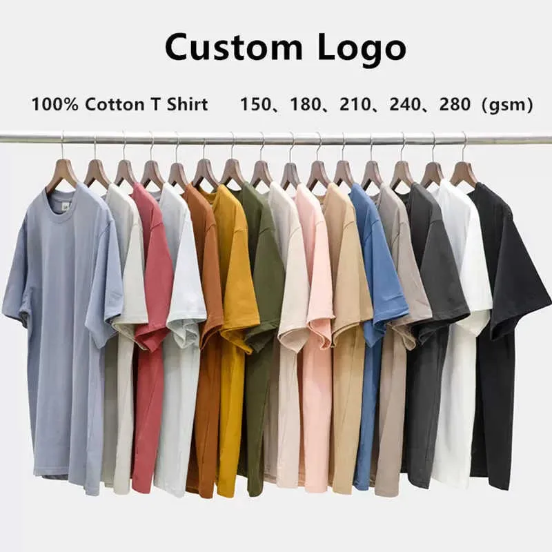 cotton 100% quality t shirt custom embroidered design unisex blank tan digital printed men cotton embroidery dtg printing tshirts
