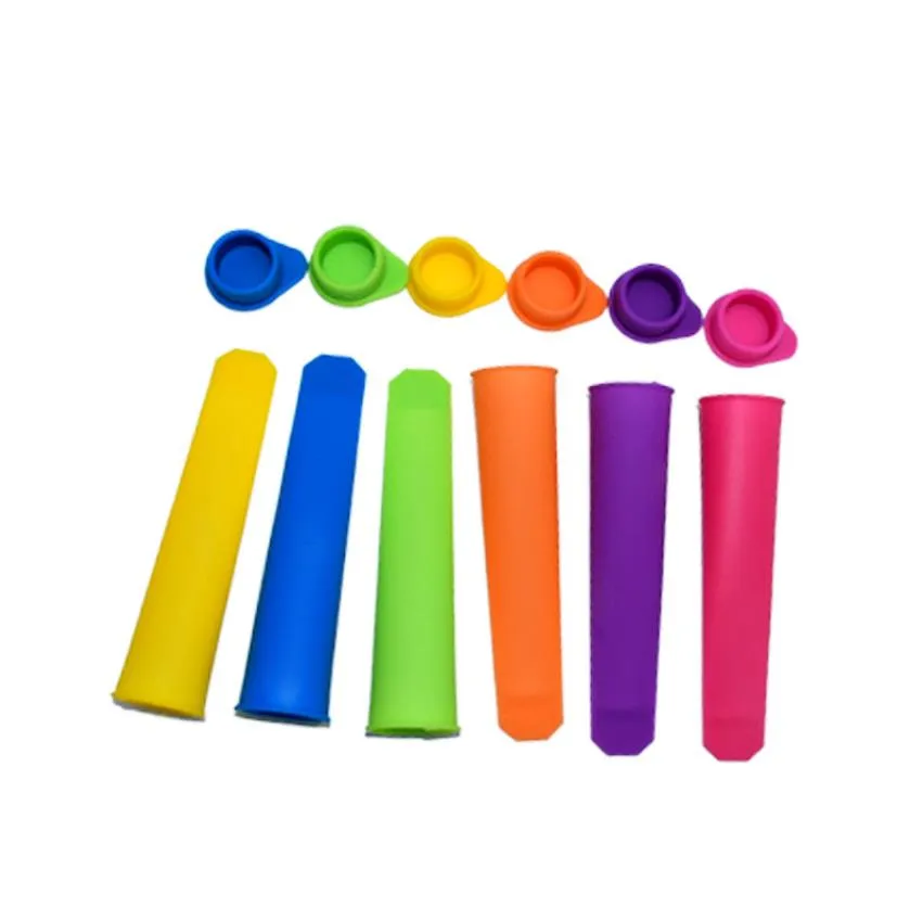 100pcs 20cm Silicone  Yogurt Push Up Ice Cream ice Lolly  Maker Frozen Stick Jelly Popsicle Mould Mold DIY