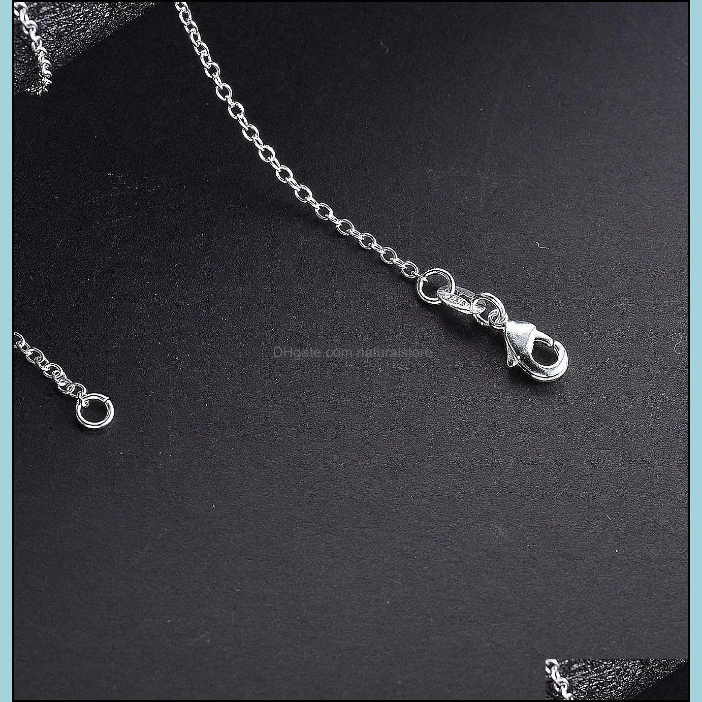 1mm 925 Sterling Silver Link Chains Necklaces for Women Pendant Lobster Clasps Rolo Chain Fashion DIY Jewelry Accessories 16 18 20 22