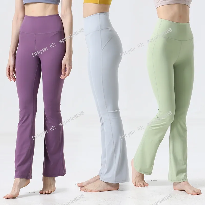 Leggings de leggings de legment de survêtement groove dames pantalons évasés sport mince yoga yoga yoga décontracté nue haute taille pantalon joggers