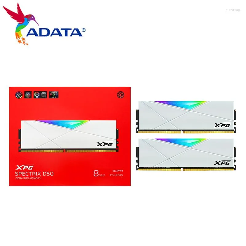 RAMS Original ADATA RAM XPG Spectrix D50 DDR4 RGB MEMORY MODULE 8GBX2 4133MHZ كمبيوتر سطح المكتب لمكتب Desktoprams