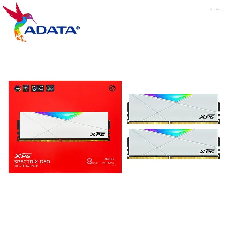 ذاكرة الوصول العشوائي الأصلية Adata Ram XPG SPECTRIX D50 DDR4 RGB وحدة الذاكرة 8GBX2 4133 ميجا هرتز كمبيوتر مكتبي لسطح المكتب