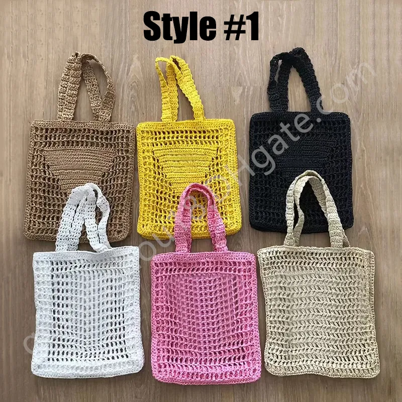 Borsa pieghevole per la spesa in tessuto cavo Borsa tote riutilizzabile in rete di moda 5 colori senza scatola