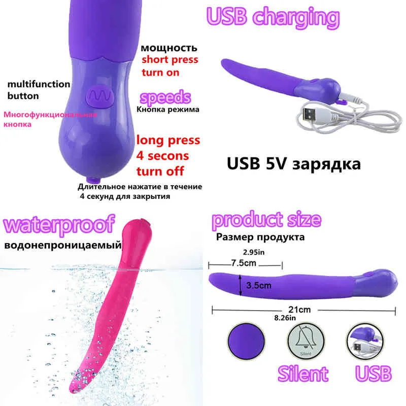 Nxy vibratorer 6 hastighet vaginal stimulering laddningsbar g spot vibrator rotation oralsexprodukt svängande tungvibratorer sex leksaker för kvinnor 220509
