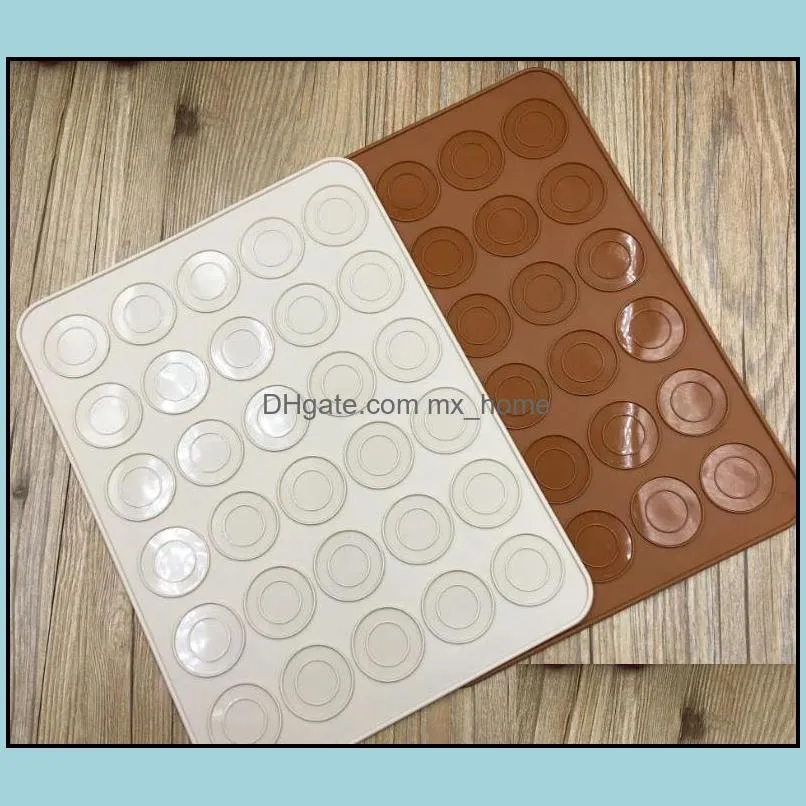 30 hole silicone baking pad oven macaron silicone non-stick mat baking pan pastry cake pad baking tools sn3583