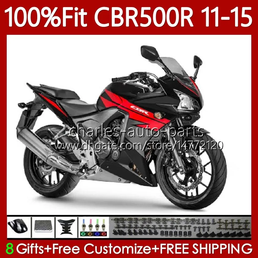 Honda CBR 500R CC 500R RR 2011 2012 2013 2015 바디 126no.84 CBR500RR CBR500 RR 11-15 CBR500R 블랙 레드 새로운 11 12 14 15 사출 금형 차체