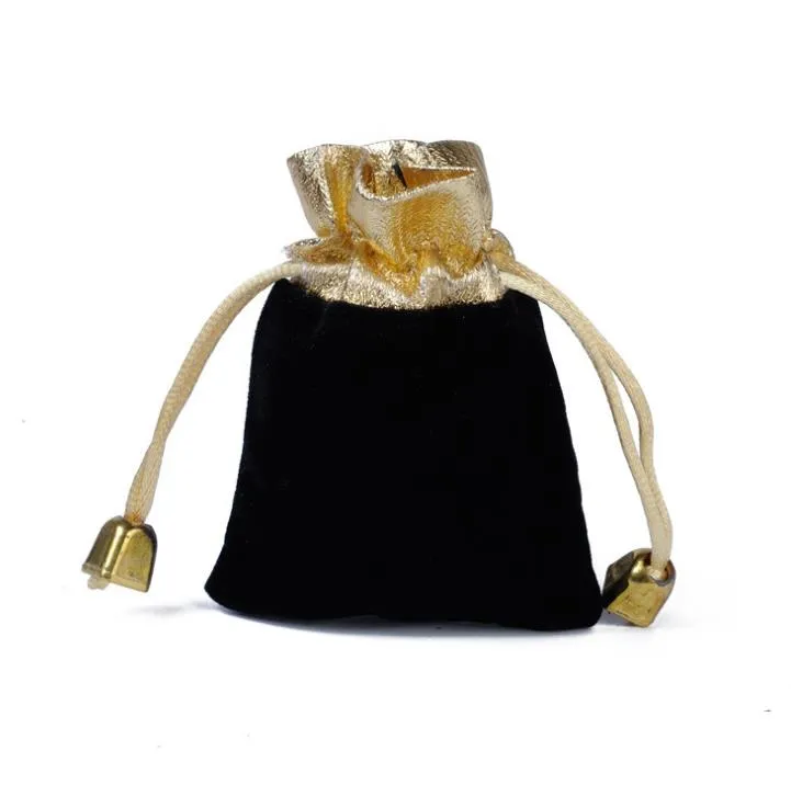 Velvet Jewelry Drawstring Pouch Bag Fabric Jewellery Cosmetic Gift Packaging Multi-Purpose Small Bags Size Choice Custom Logo