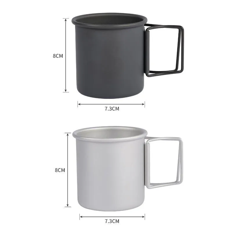 Camping Mug Titanium Tumblers Portable Outdoor Travel Stainless Steel Coffee Cups Tea Mug Cup For Camping/Travel/Home Use 300ml