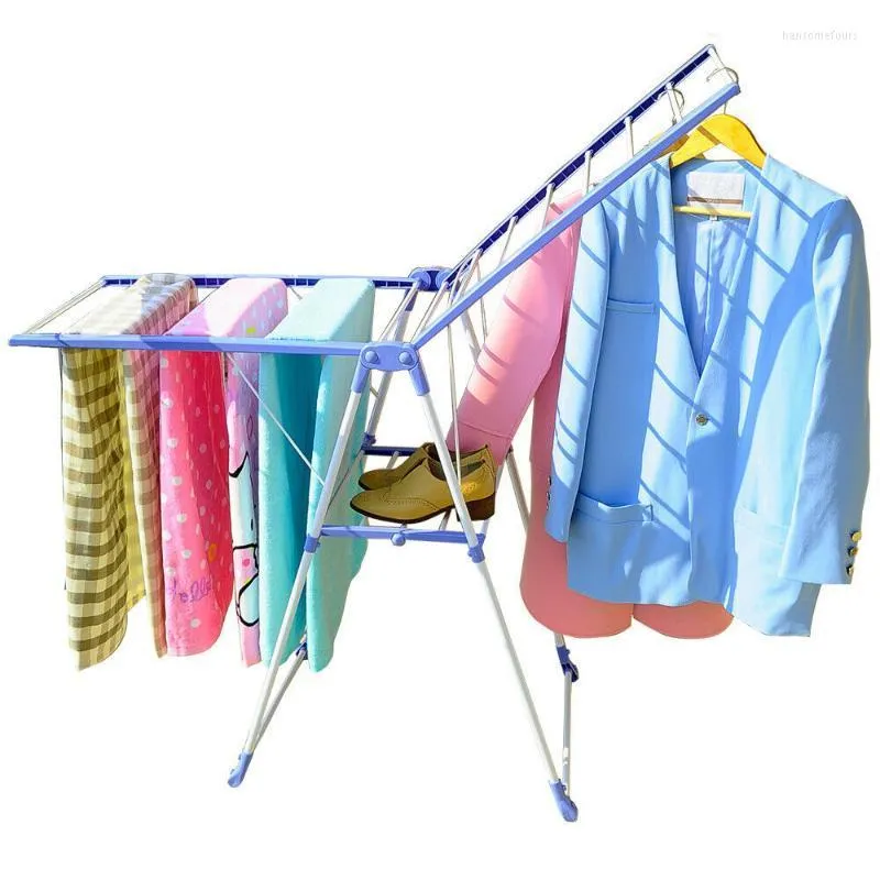 Sacs à linge en forme d'aile pliable vêtements stockage étendoir Airer Portable sèche-linge cintre organisateur pôle intérieur extérieur balcon DQ0820