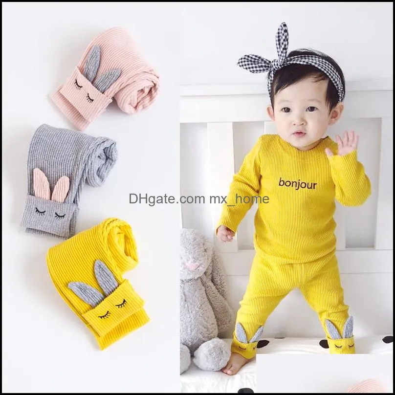 kids autumn cotton blends pants toddler solid color leggings elastic infant fall winter warm tight pant child 2540 y2