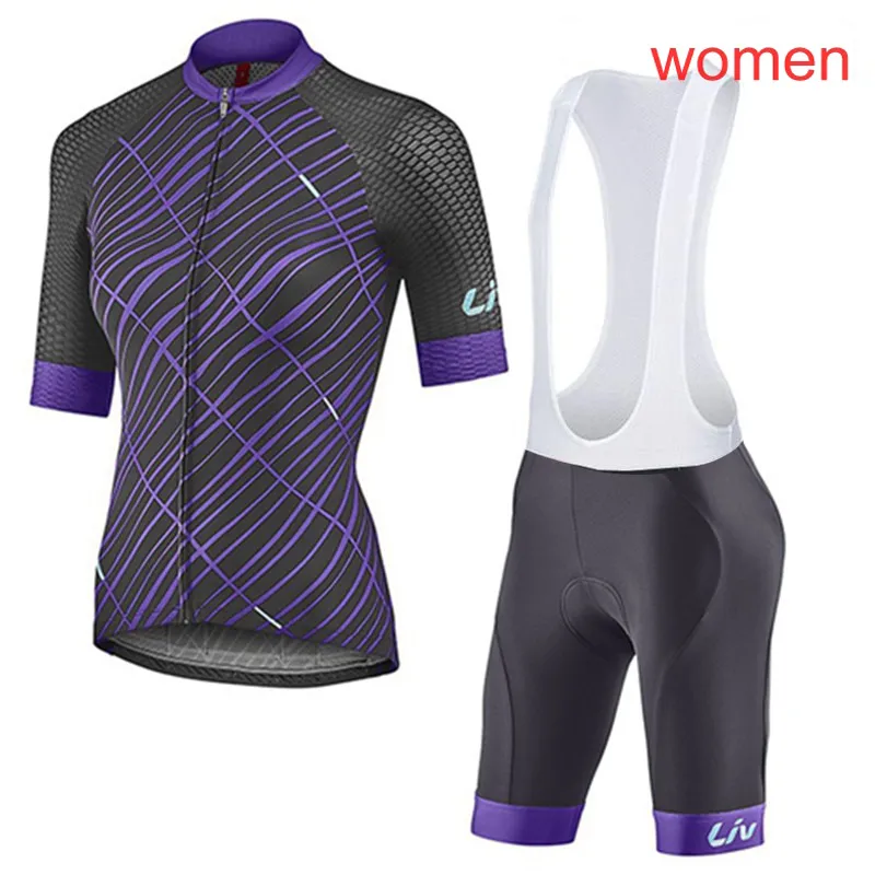 2022 Zomer LIV Team Dames fietsen Fietsshirt met korte mouwen Koersbroek Set Ropa Ciclismo Racing Kleding Fiets Uniform Outdoor Fiets Sport Pak Y22062504