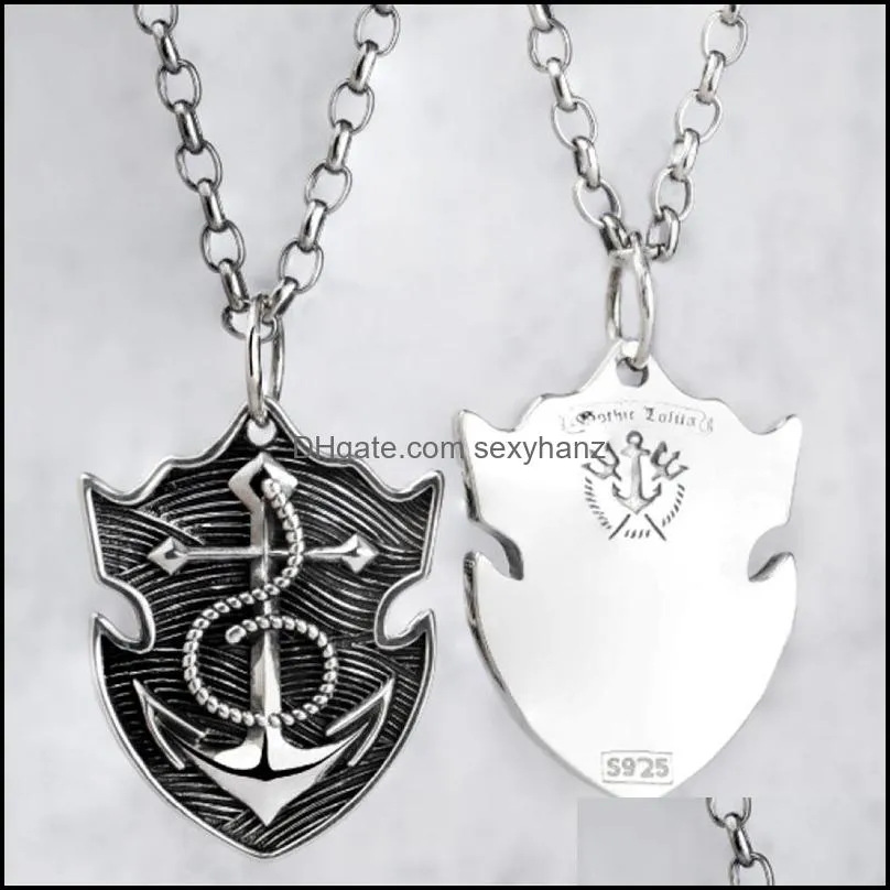  anchor pendant silver necklace sportsman fearless anchor army brand love mooring harbor pendants necklaces