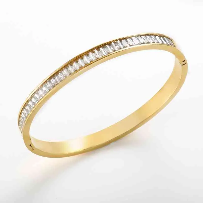 Pulseira empilhável DIGN 18K GOLD PLAINLS STAINLS AÇO MENTO ROUNTE ROUNTE 5A STACT STACE STACELTELTE PARA JOIXAS DE MULHERES