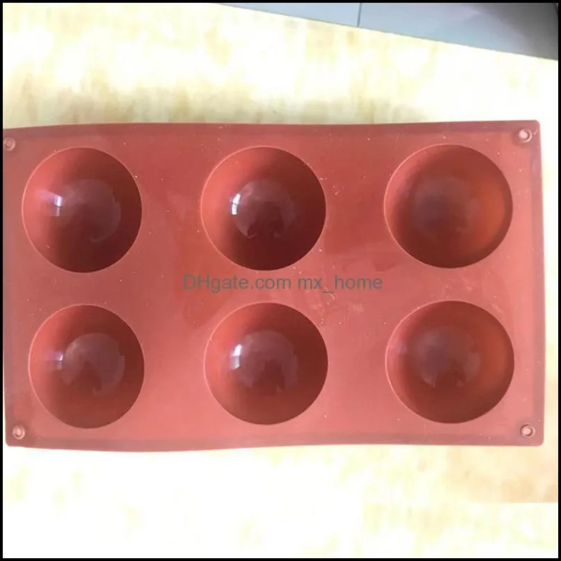 6 holes silicone mold for chocolate cake baking moulds food grade accessories chocolates candymold bakeware kitchen gadgets wll462