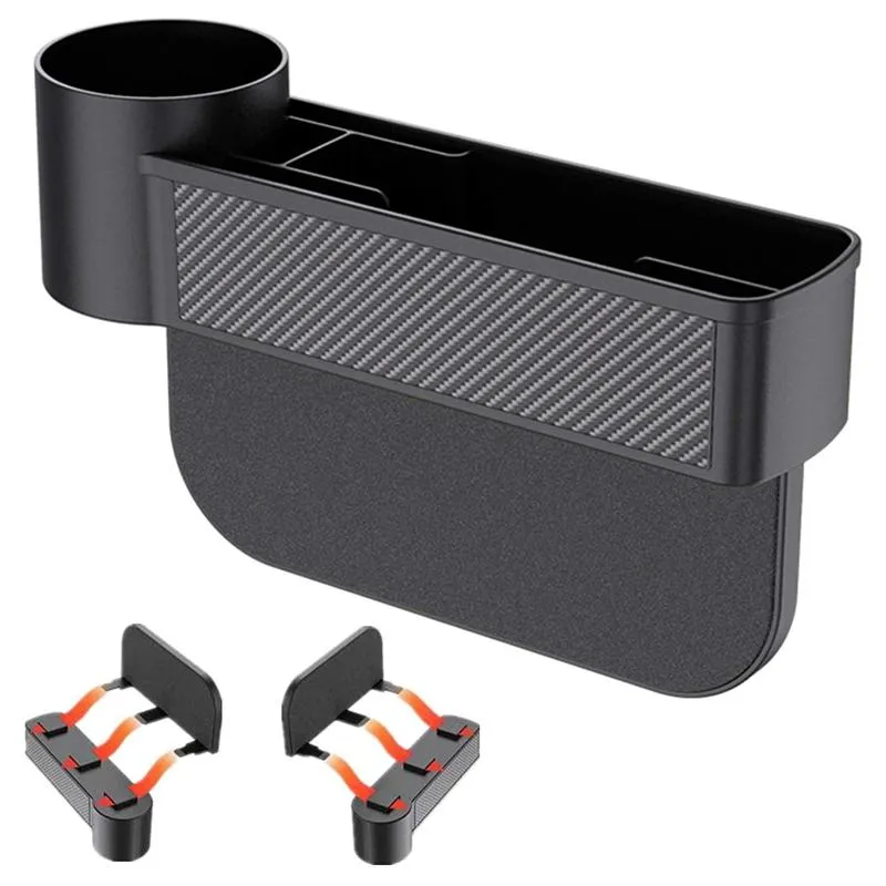 Car Organizer 2-In-1 Seat Space Storage Pockets Auto Stowing Tidying For Cup Holder Storage/Cellphone/Wallet/KeyCar