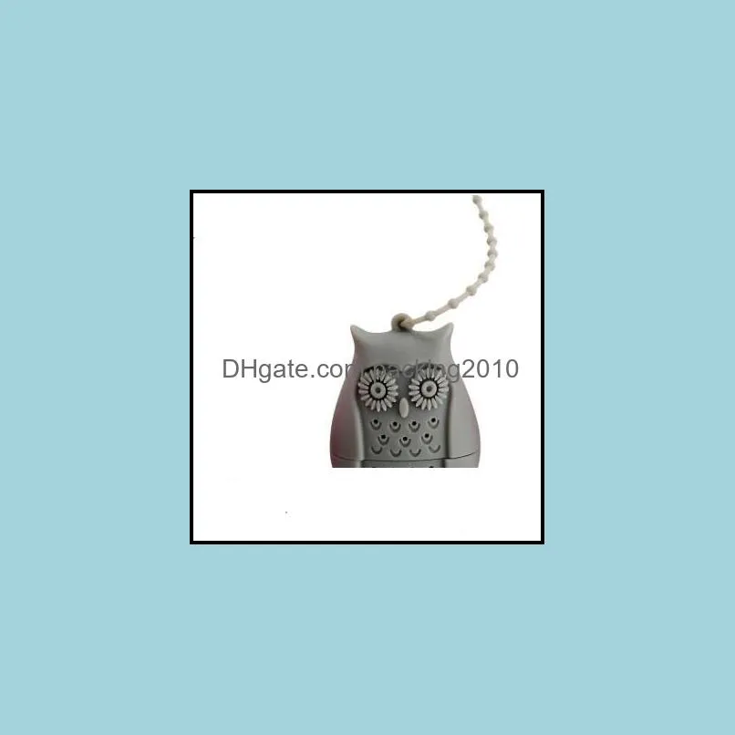Silicone Owl Tea Tools Strainer Cute Bags Food Grade Creative loose-leaf Infuser Filter Diffuser Fun Accessories LXL870Q
