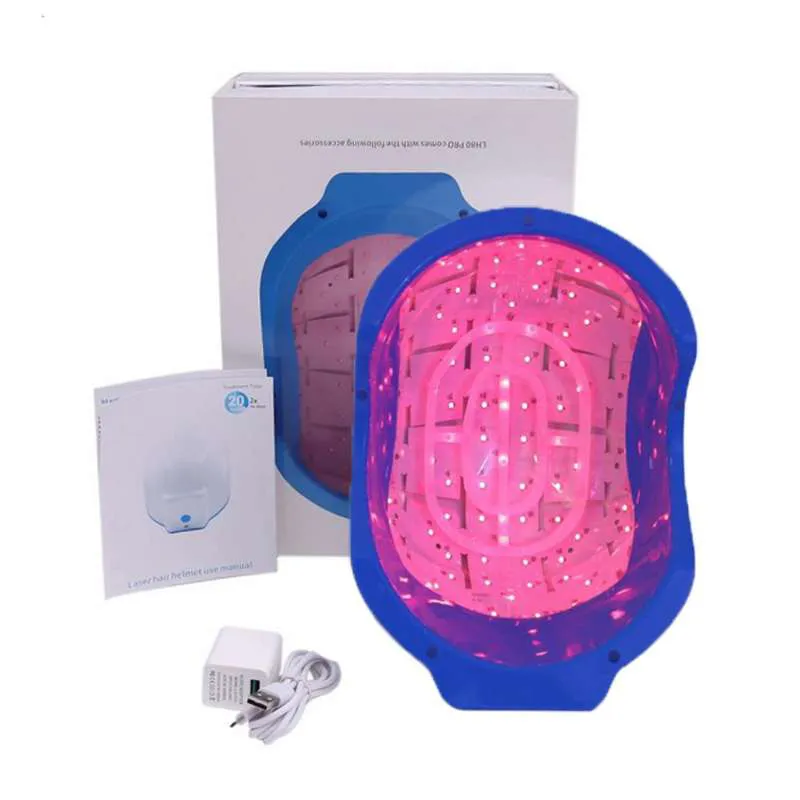 capacete de cabelo de crescimento de cabelo a laser biológico para rebrota de cabelo com lâmpadas reais de 80 pcs, mas não PDT LED