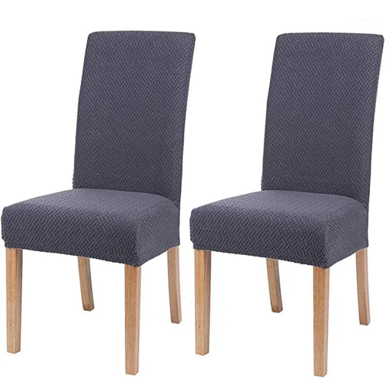 Housses de chaise extensibles en Jacquard pour salle à manger, épaisses, protections de banquet, pour salle de bureau, animaux de compagnie et enfants