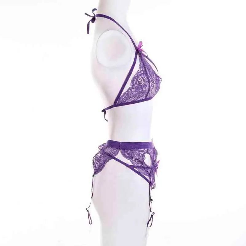 Lace Purple Bralet Lingerie Set – Montivo