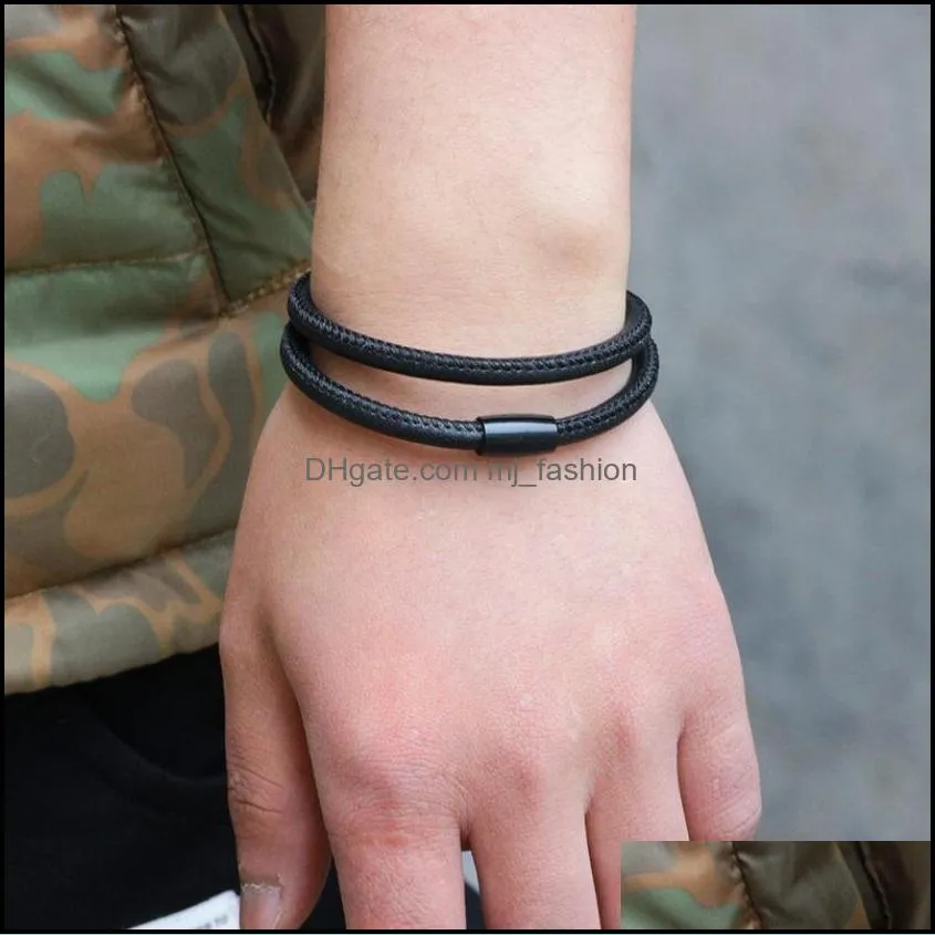 European and American Style Brief Leather Bracelets Jewelry 2019 Brand New Fashion Quality Handmade Knitting Couple Charm Bracelets
