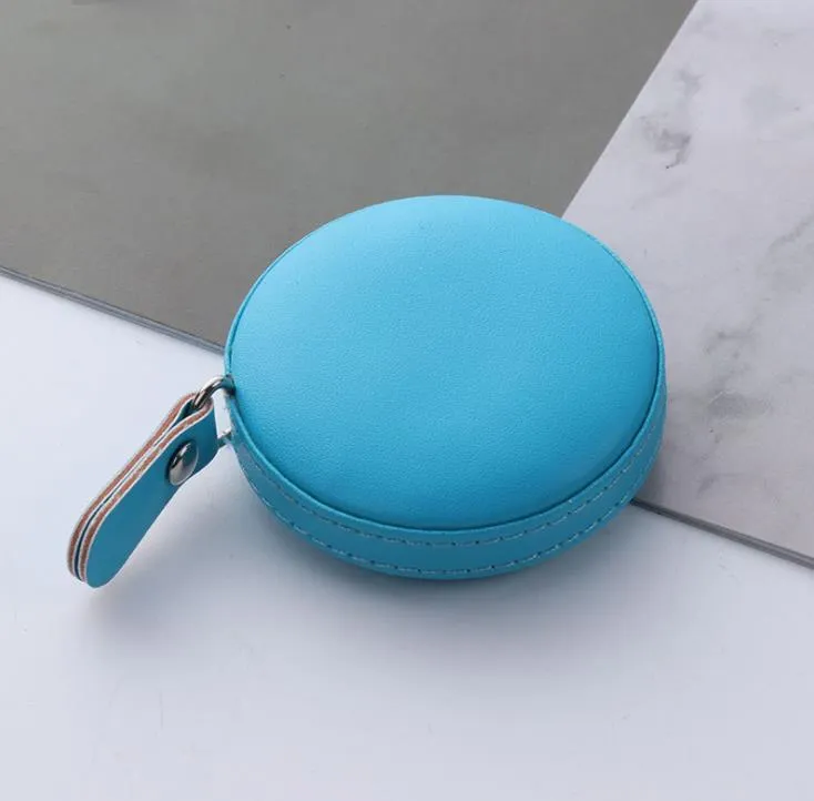 Portable Mini Tape Measure Household Tailoring Sewing Soft Small Fashion Waist Circumference PU Leather Measuring Tap SN5710