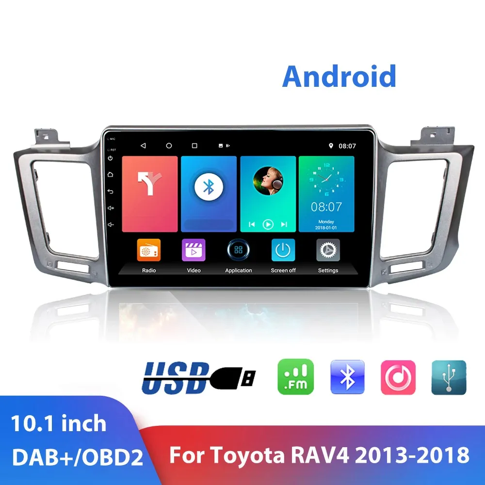 Autoradio vidéo GPS Auto stéréo 9 pouces pour Toyota RAV4 2013-2018 Android 10 lecteur multimédia