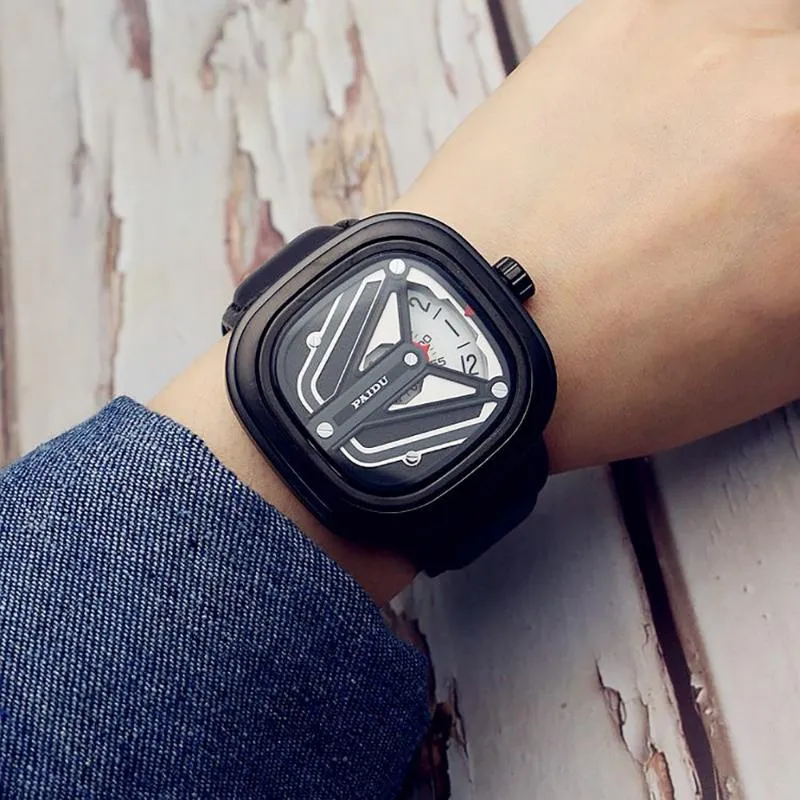 Watches Punk Style Square Turntable Unisexual Sevenfriday Watch For Men Versatile Quartz Electronic Timepiece With Belt From Austinrivers 18.58 DHgate.Com
