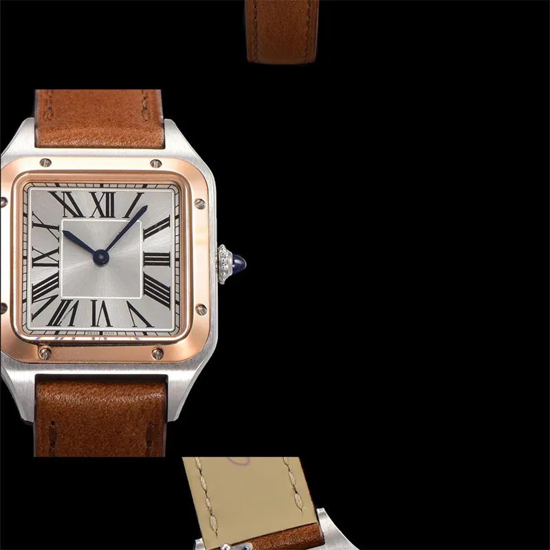 F1 Factory Montre de Luxe Men Watches 43.5x31.4x7.3mm Swiss Quartz Movement Steel Case Läderband Diamond Watch Watches Waterproof