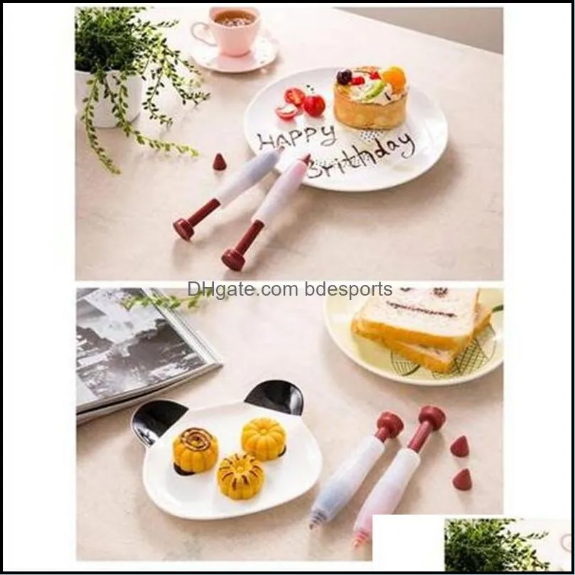 2018 Free shipping Silicone Fondant Cake Pen Pastry Icing Writing Syringe Baking Decor DIY Tools Kitchen, Dining & Bar Bakeware