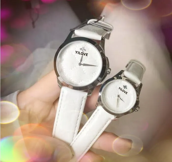 Crime Populaire Couple Femmes Hommes Montre 39mm 32mm De Luxe Mode Femmes Véritable Bracelet En Cuir Mouvement À Quartz Loisirs Montre-Bracelet De Noël Saint Valentin Cadeaux