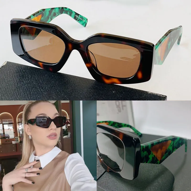 Symbole zonnebrillen Groene tempels geometrisch buffelhoorn frame ontwerp spr15y traditionele triangolo Nieuwe Heren Dames gem Brillen Designer Drivin signature Bril