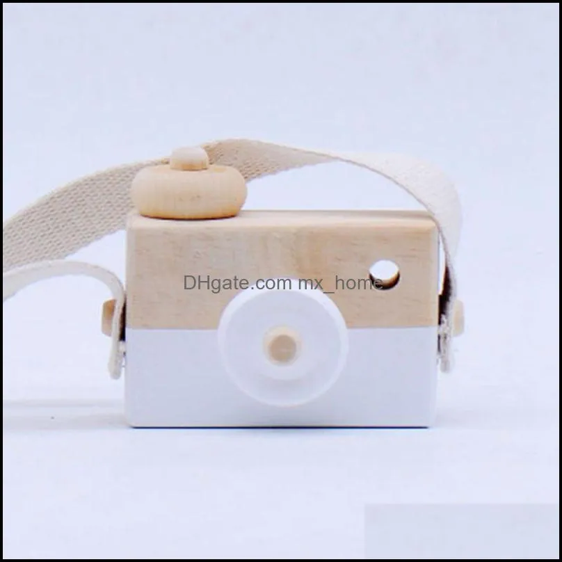 Kids Lovely Wooden Cameras Toys Kids Room Furnishing Decor Child Birthday Gifts Nordic Style Wooden Camera Toy HHA704