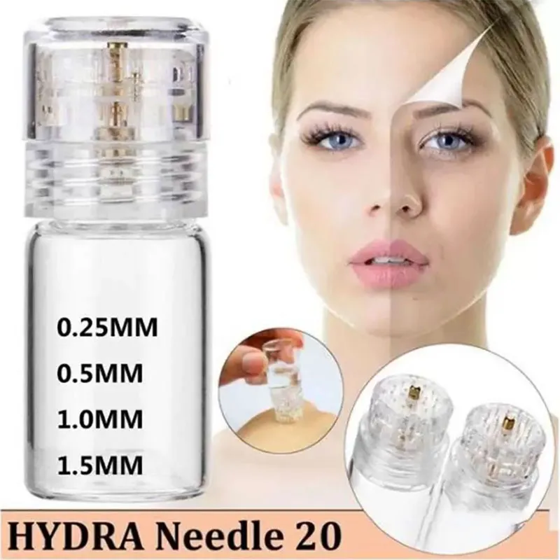 2022New Hydra Needle 20 Stamp Aqua Micro Channel Mesotherapy Gold Needle Fine Touch System Derma Stamp