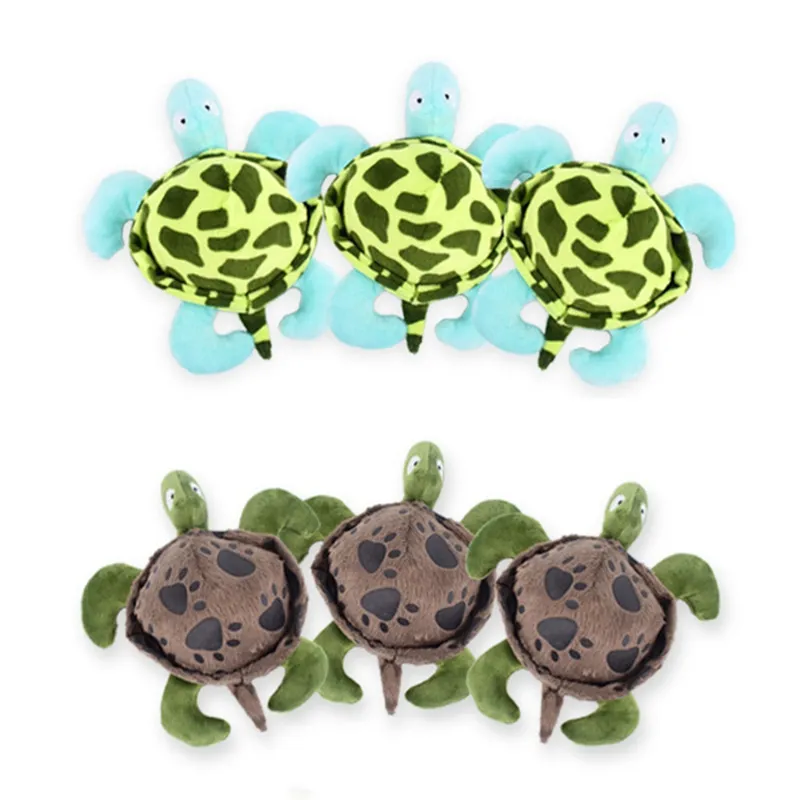 Pet Dog Tortoise Chew Toy Funny Clean Bite-proof Plush Turtle Figurine Bite-Sounding Dogs Chewing Toys Pet Supplies