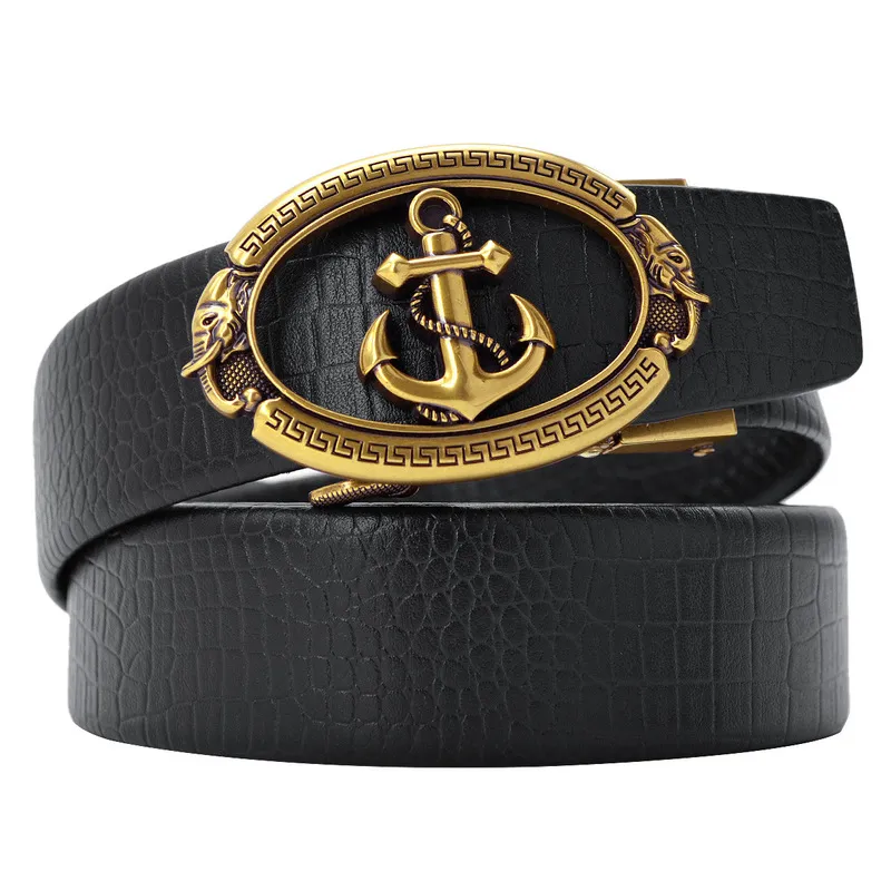 CEXIKA Mens Fishing Belt Gold/Silver Alloy Anchor With Automatic Buckle For  Jeans High Quality Waist Strap With Luxury Brand Design 220712 From  Yujia05, $9.94